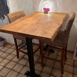 Kundenprojekt: Küchentisch Eiche Rustikal Spezial 120x75-80x4,5 cm!